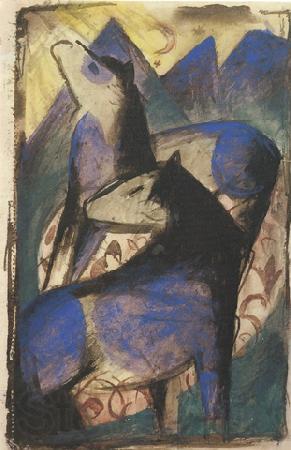 Franz Marc Two Blue Horses (mk34)